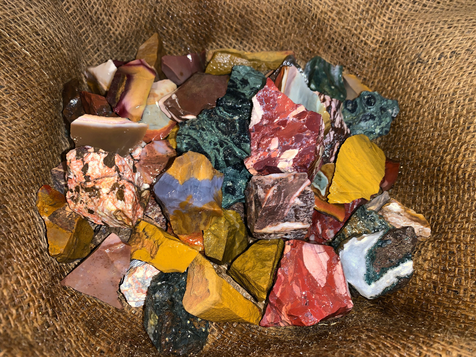 3000 Carat Lots of Mixed Jasper Rough – Plus a FREE Faceted Gemstone