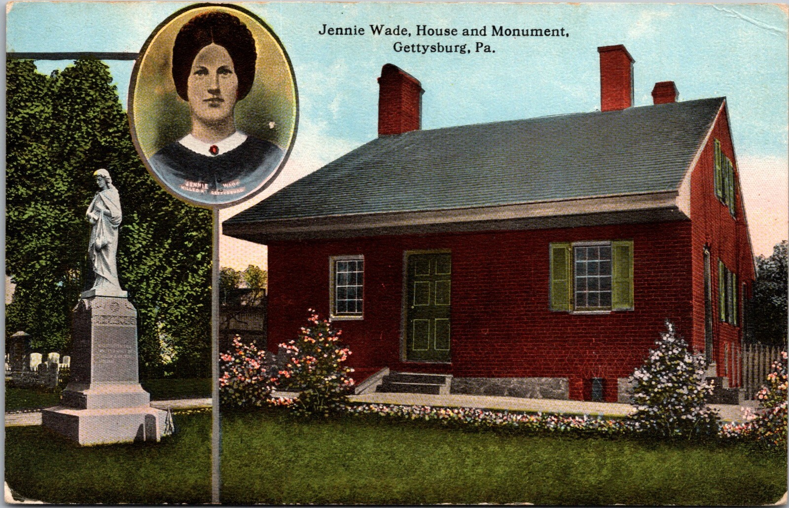 Jennie Wade House Gettysburg Pennsylvania Postcard c1912