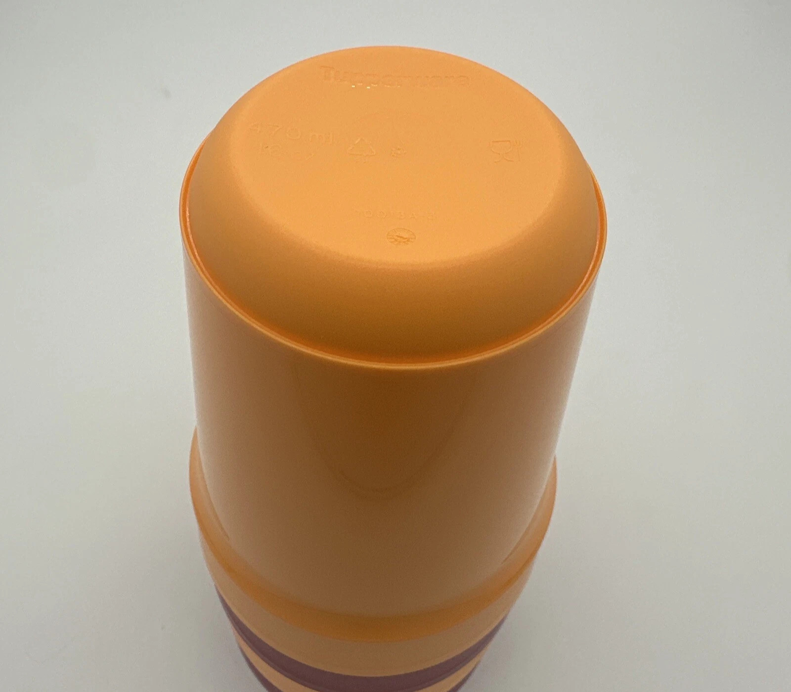 NEW Tupperware Aloha Home Stackable Tumbler 16 oz Set of 4 Purple & Orange