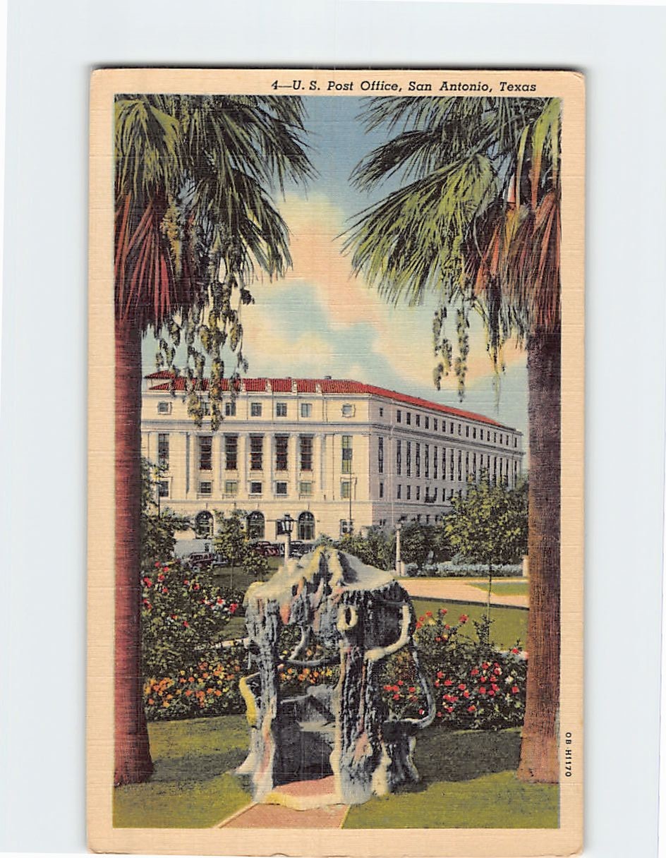 Postcard US Post Office San Antonio Texas USA