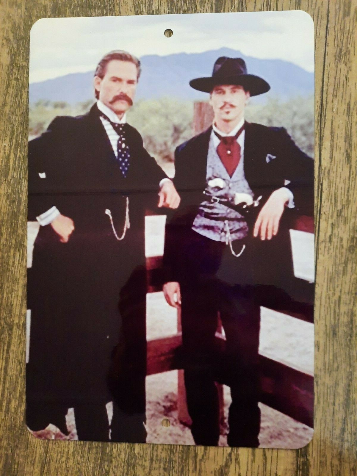 Tombstone Wyatt Earp and Doc Holliday 8×12 Metal Wall Sign Russell Kilmer