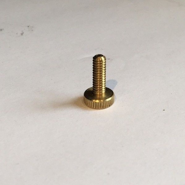 NEW SOLID BRASS KNURLED HEAD THUMB SCREW #8/32 THREAD 1/2″ SHANK 3/8″ DIA