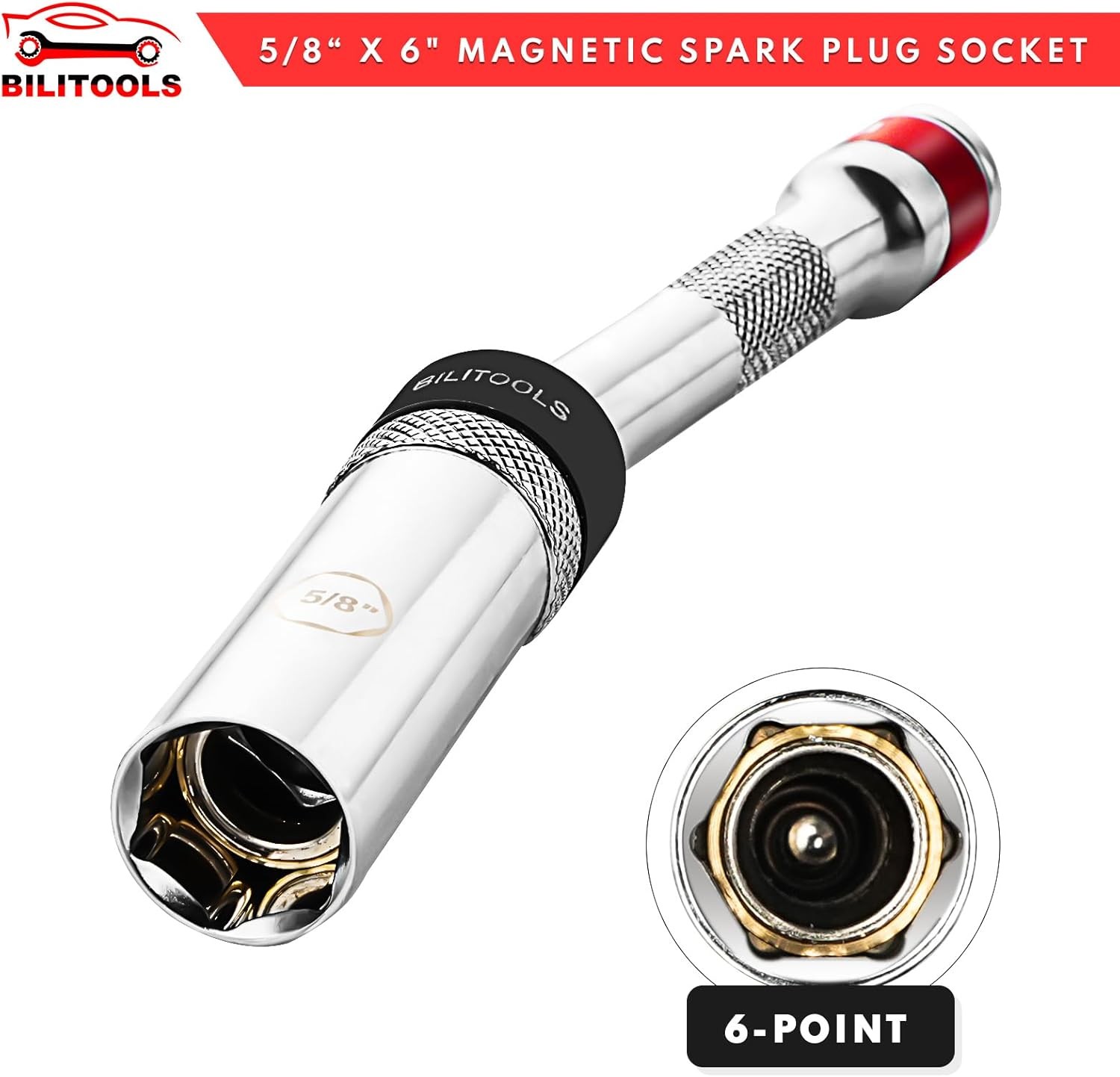 Magnetic Spark Plug Socket 5/8-inch Thin Wall Swivel 3/8-inch Drive Motorcycles