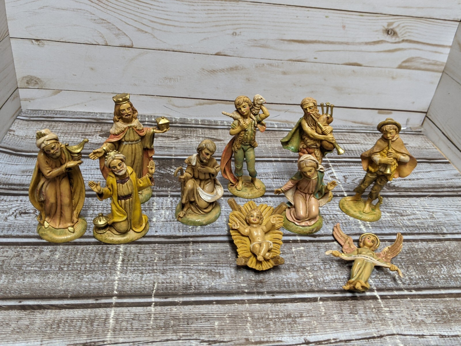 10 Italy Nativity Figures Depose 3-4″ Tall Baby Jesus Mary Joseph Christmas 100/