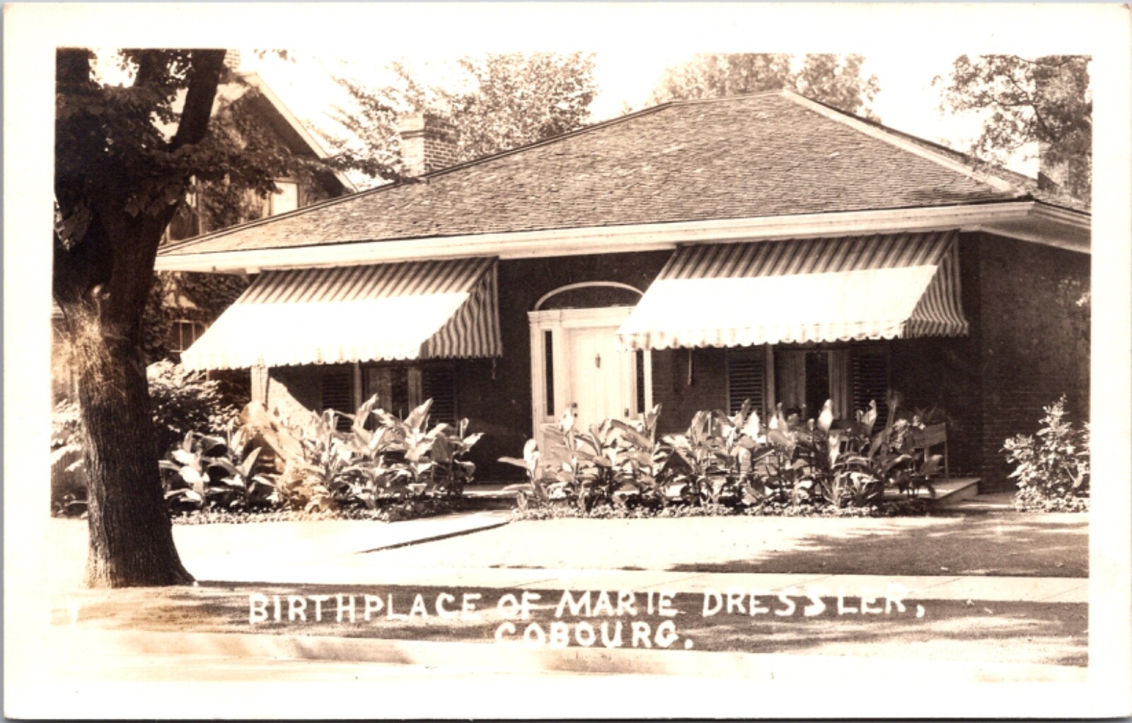 Real Photo Postcard Birthplace of Marie Dressler in Cobourg, Ontario, Canada