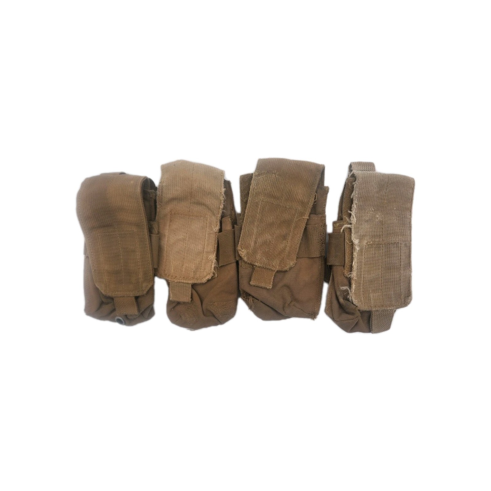 x4 USMC Marine Corps Single Double Mag Ammo Pouch Coyote Brown