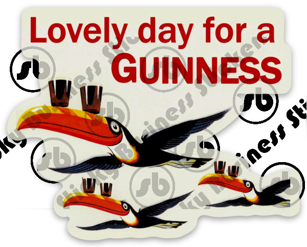 Glossy Guinness Lovely Day Logo 3 inch Sticker Ireland beer stout laptop bottle