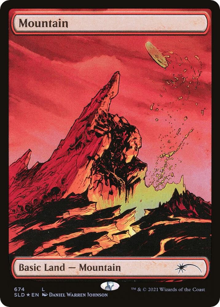 Mountain (674) FOIL NM #674 Secret Lair Drop Series MTG