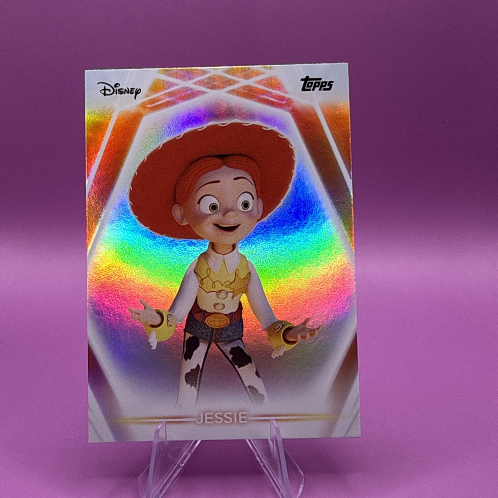 2026 Topps Disney Neon Jessie #33 Rainbow Foil