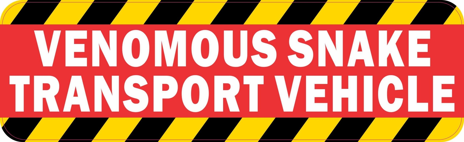 10in x 3in Venomous Snake Transport Vehicle Vinyl Sticker Car Truck Bumper Decal