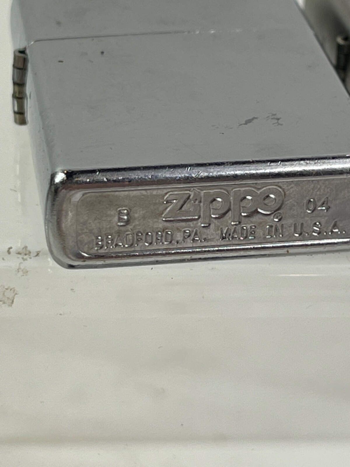 Collection of Two Zippo Lighters Silver Chrome Satin finished 2004 & 2015