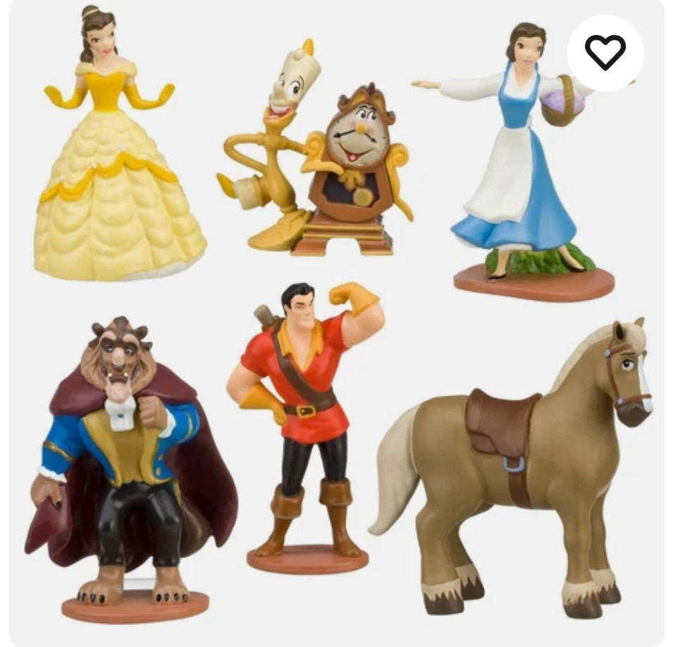 BEAUTY AND THE BEAST FIGURE SET- 6 PIECE SET-PVC-NEXT DAY FREE SHIPPING
