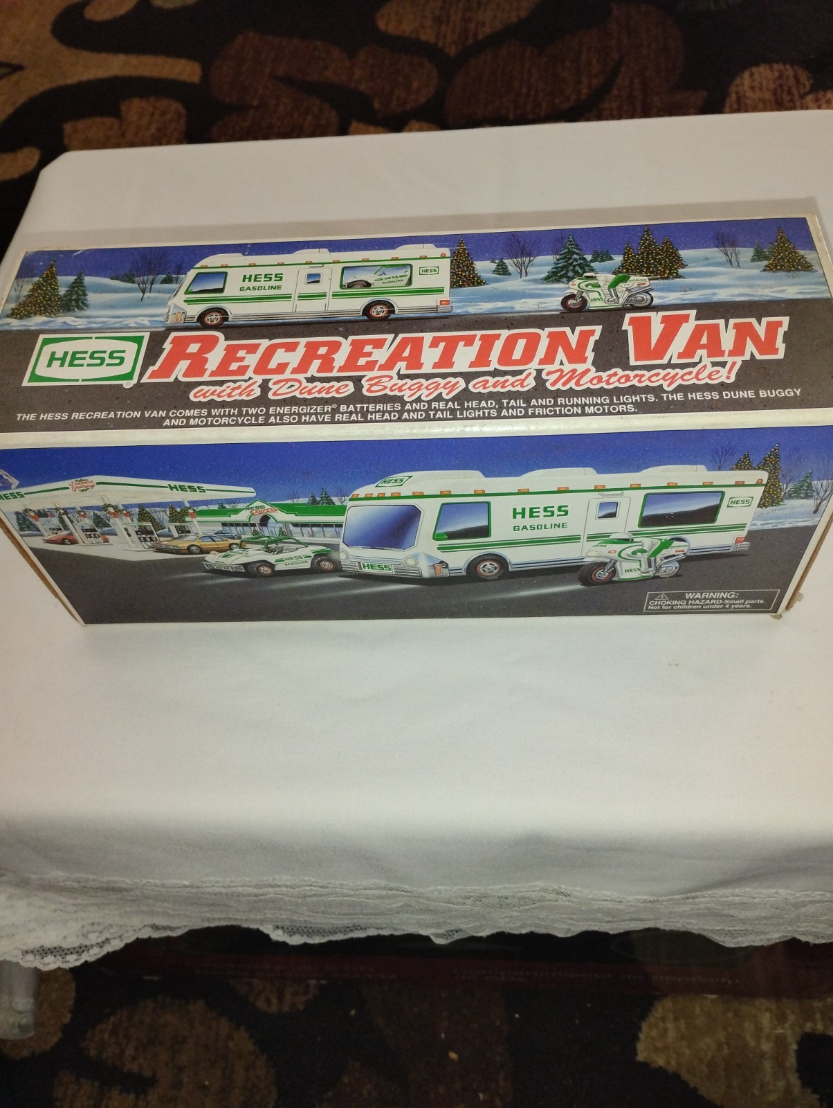 1998 Hess Truck Recreation Van with Dune Buggy and Motorcycle New Old Stock