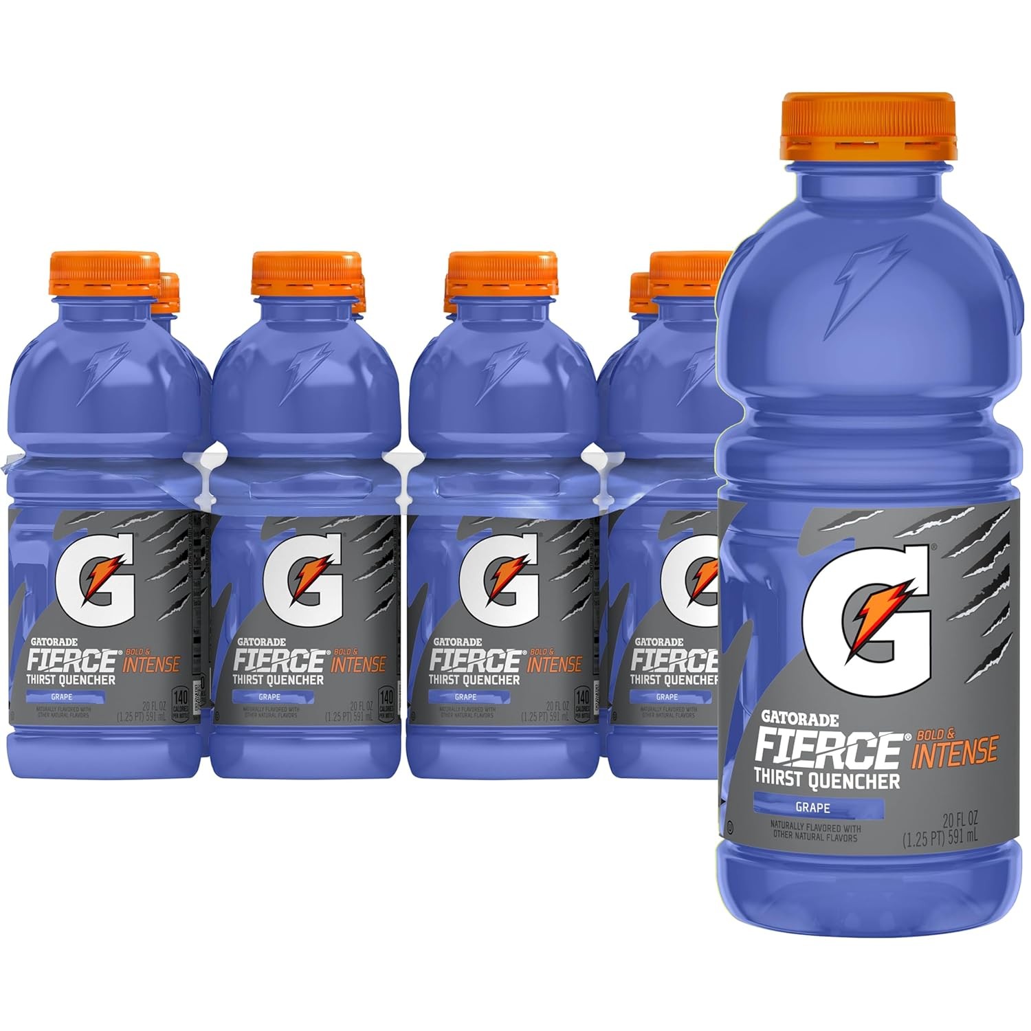 Gatorade Thirst Quencher, Fierce Grape, 20 Fl Oz (Pack of 8)