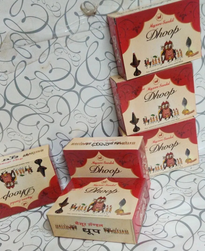 MYSORE Sandal Incense Cones Dhoop – 6Packs of 20 Cones Each (Total-120cones)
