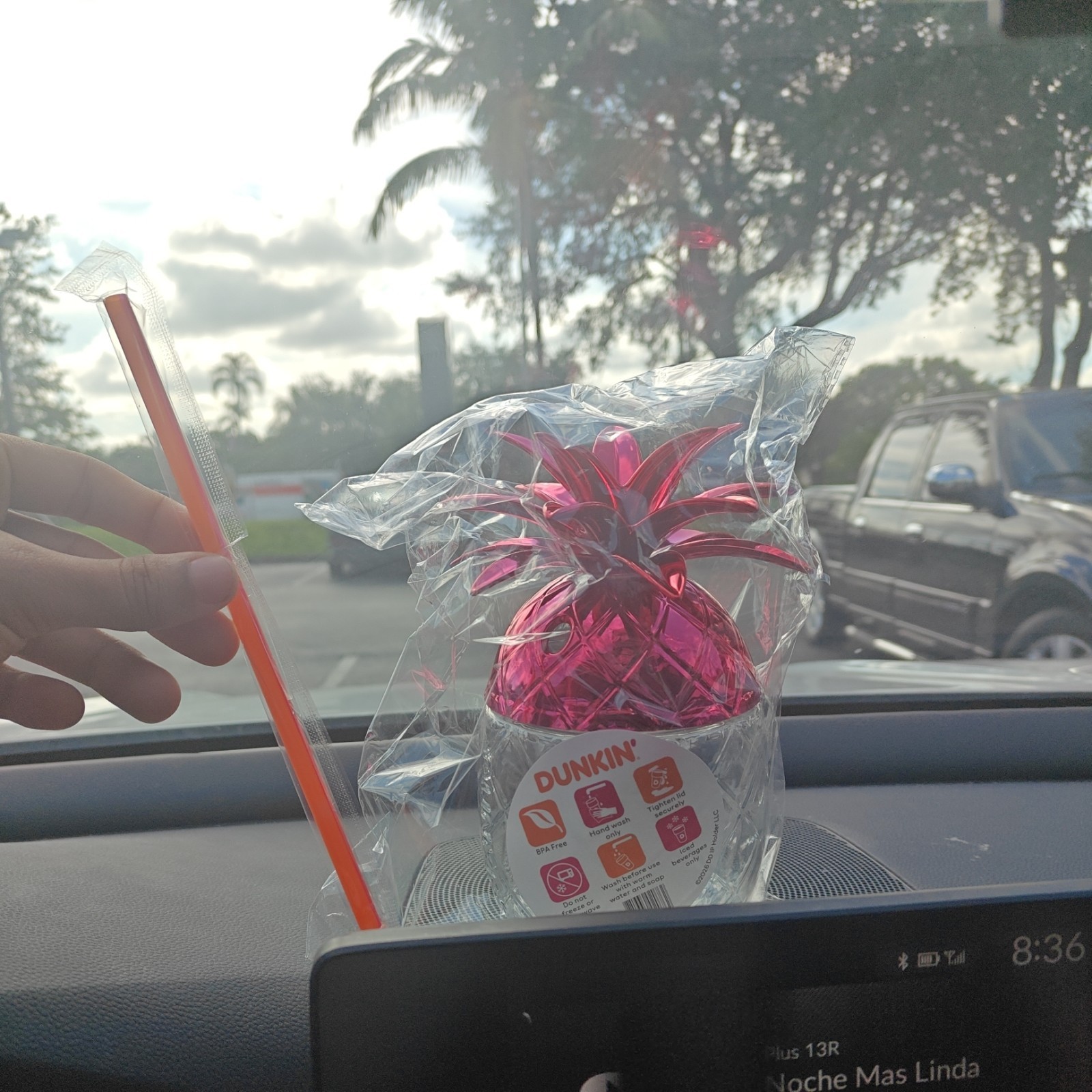 Limited Edition Dunkin Donuts’ Pineapple Cup🍍 New Authentic With Straw