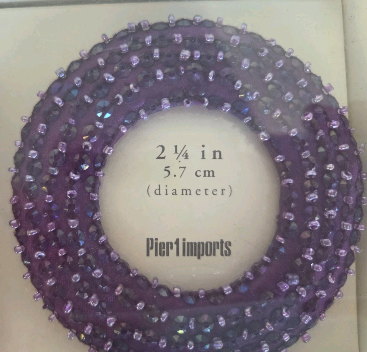 Pier 1 Imports Mini Beaded Frames Set Of 3 Purple Red Gold Vintage Y2K Style