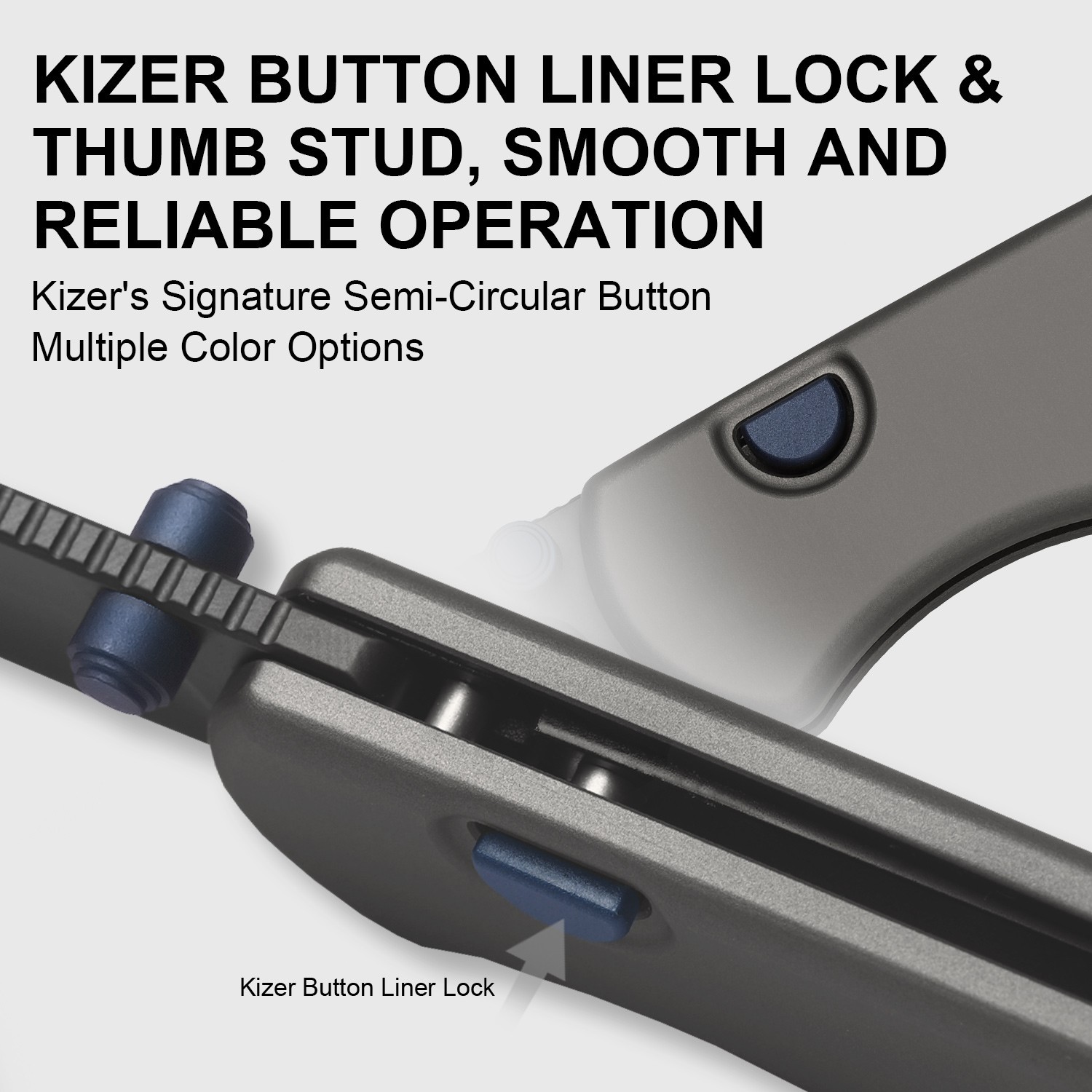 Kizer Drop Bear Zero Folding Pocket Knife Elmax Blade Alumium Handle Ki3619BDA1