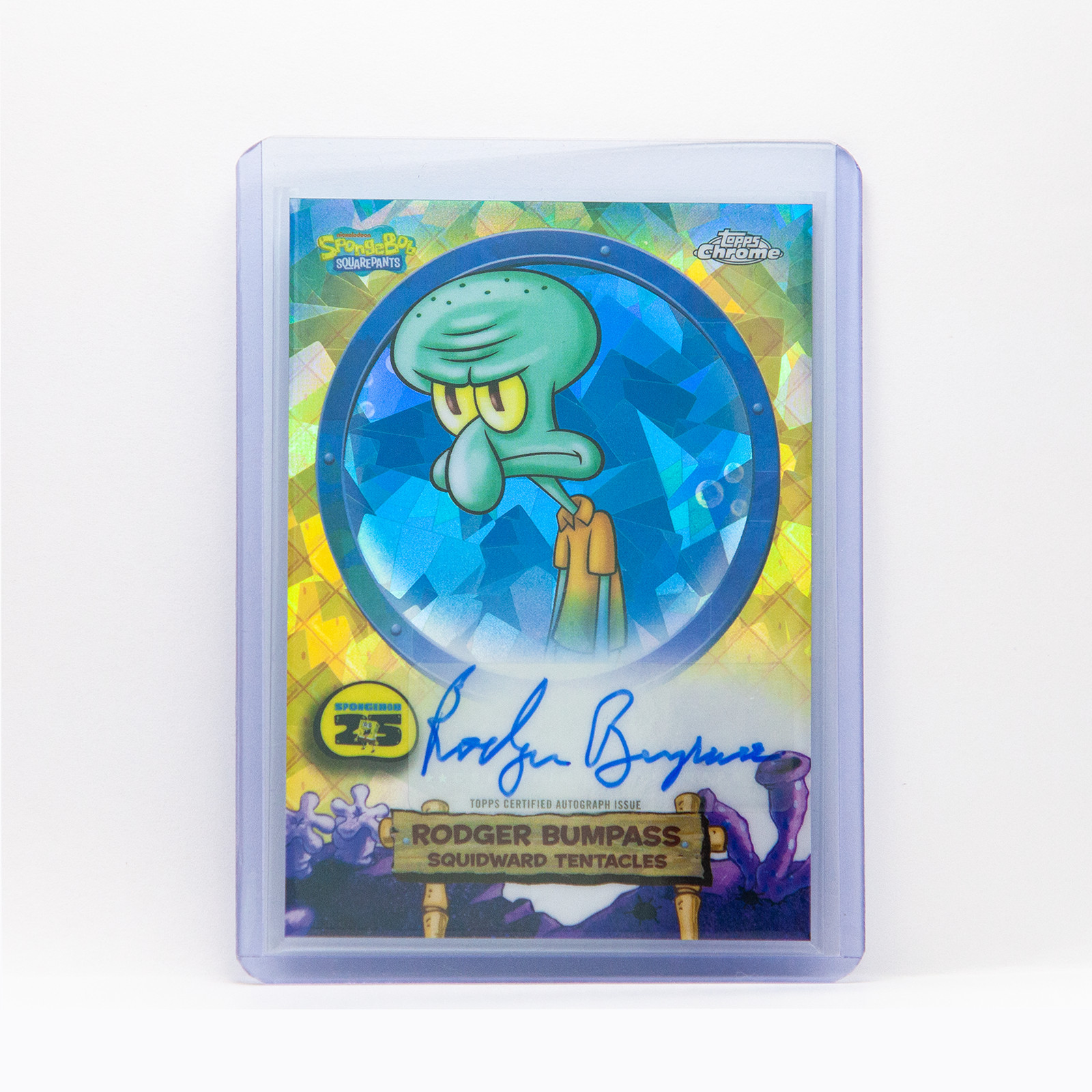 2025 Topps SpongeBob Sapphire Squidward Tentacles Autograph #SA-ST Auto