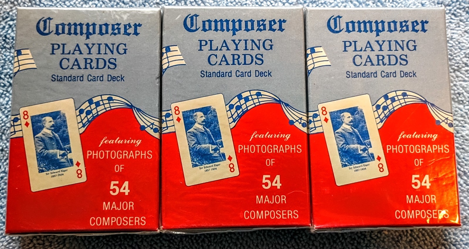 ONE VINTAGE THURSTON MOORE SEALED DECK COMPOSER PLAYING CARDS 54 MONTROSE CO USA