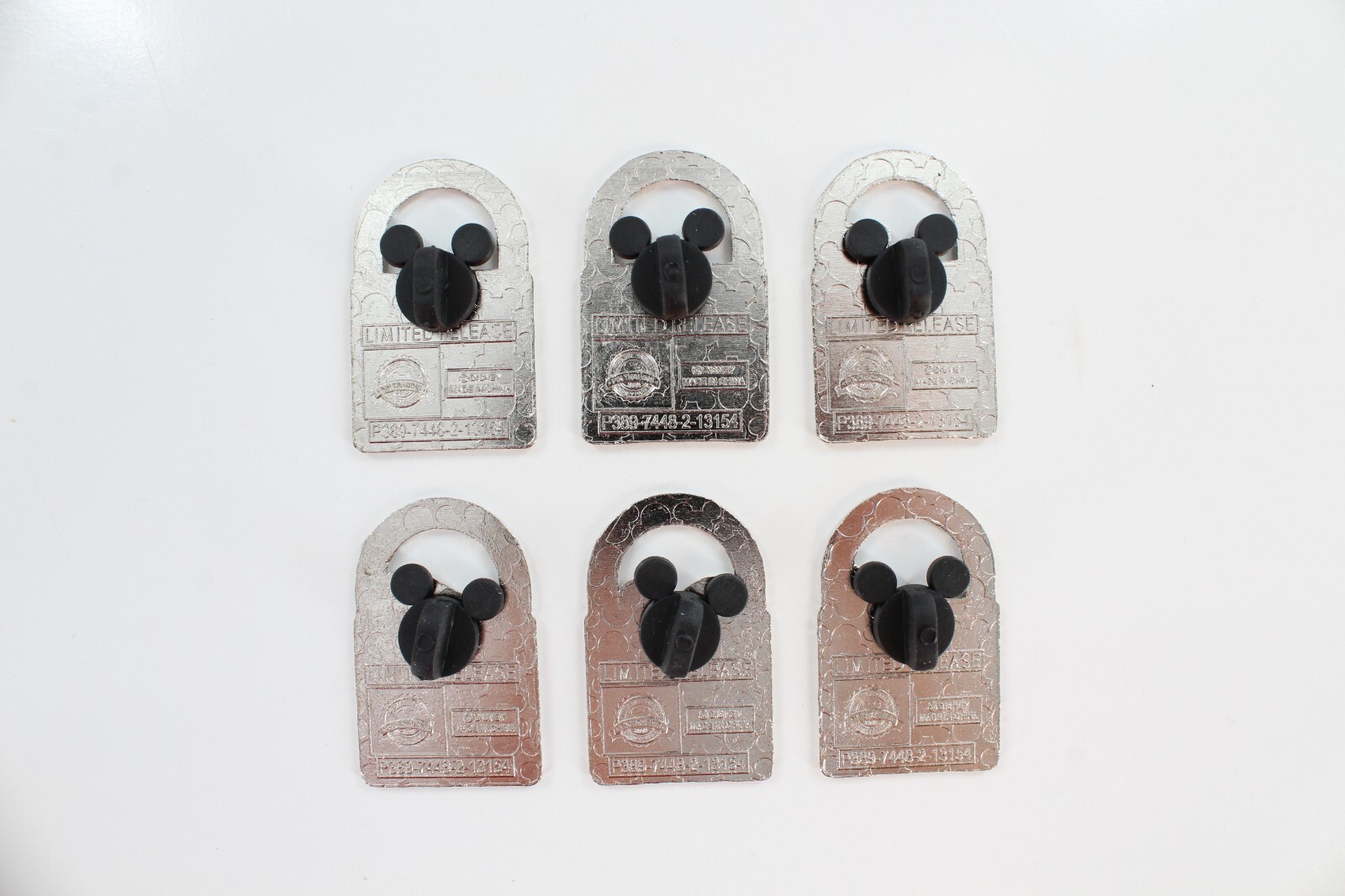 Character Lock Collection 6 Specific Disney Park Trading Pin Set Padlocks ~ New