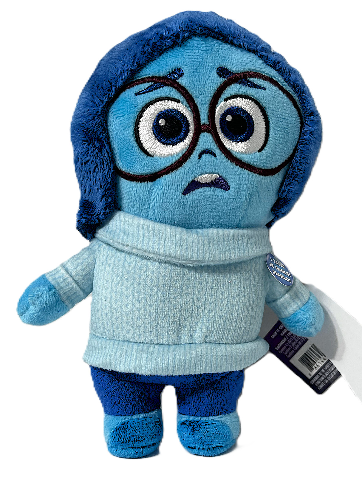 Disney Pixar Inside Out 2 Talk It Out Sadness Plush 7.5 Inch Talking Toy NEW NWT