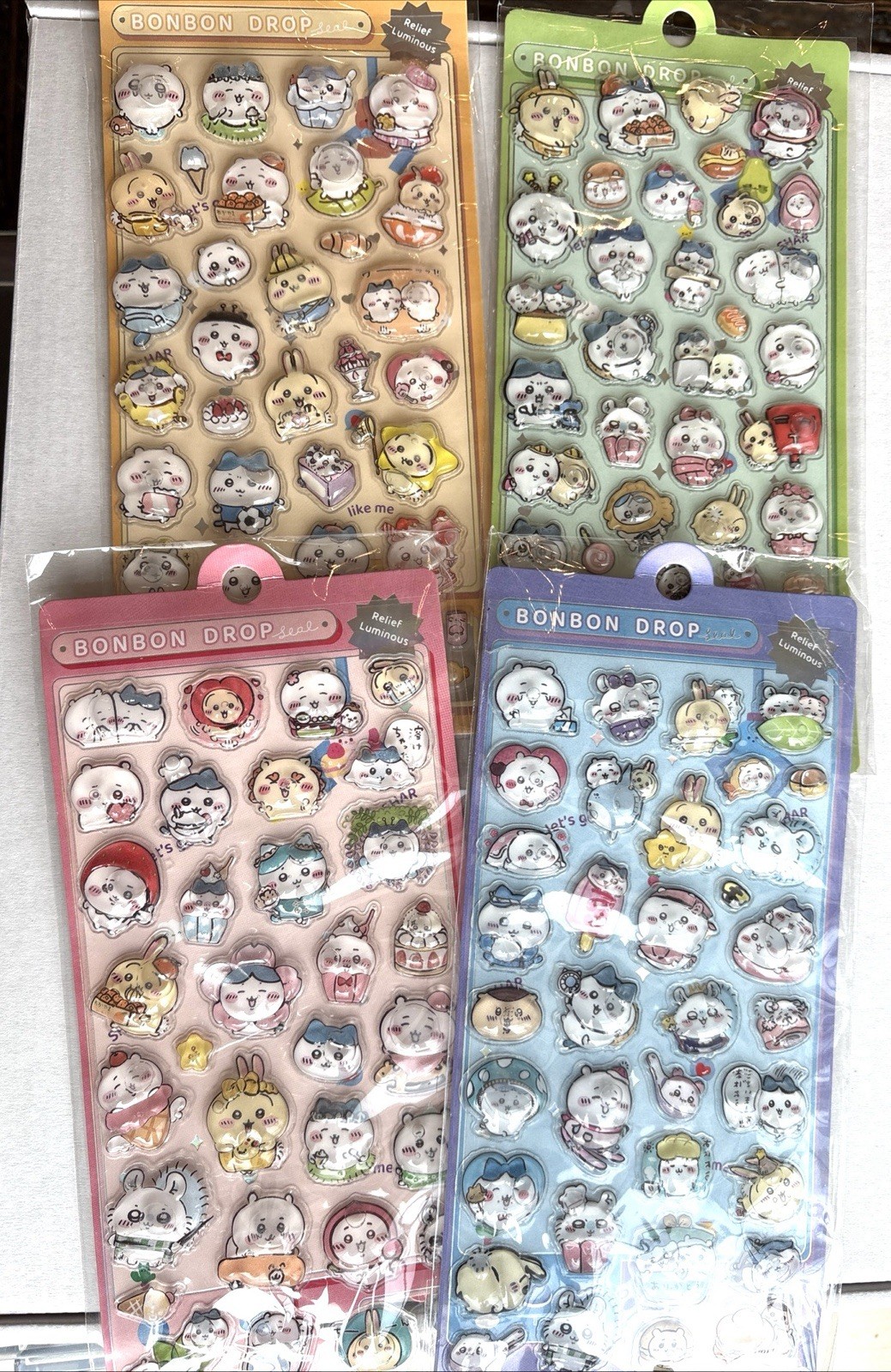 Kawaii Set Of 4 Chiikawa 3D Stickers Phone/Resin/Laptop DIY Decoration Gift