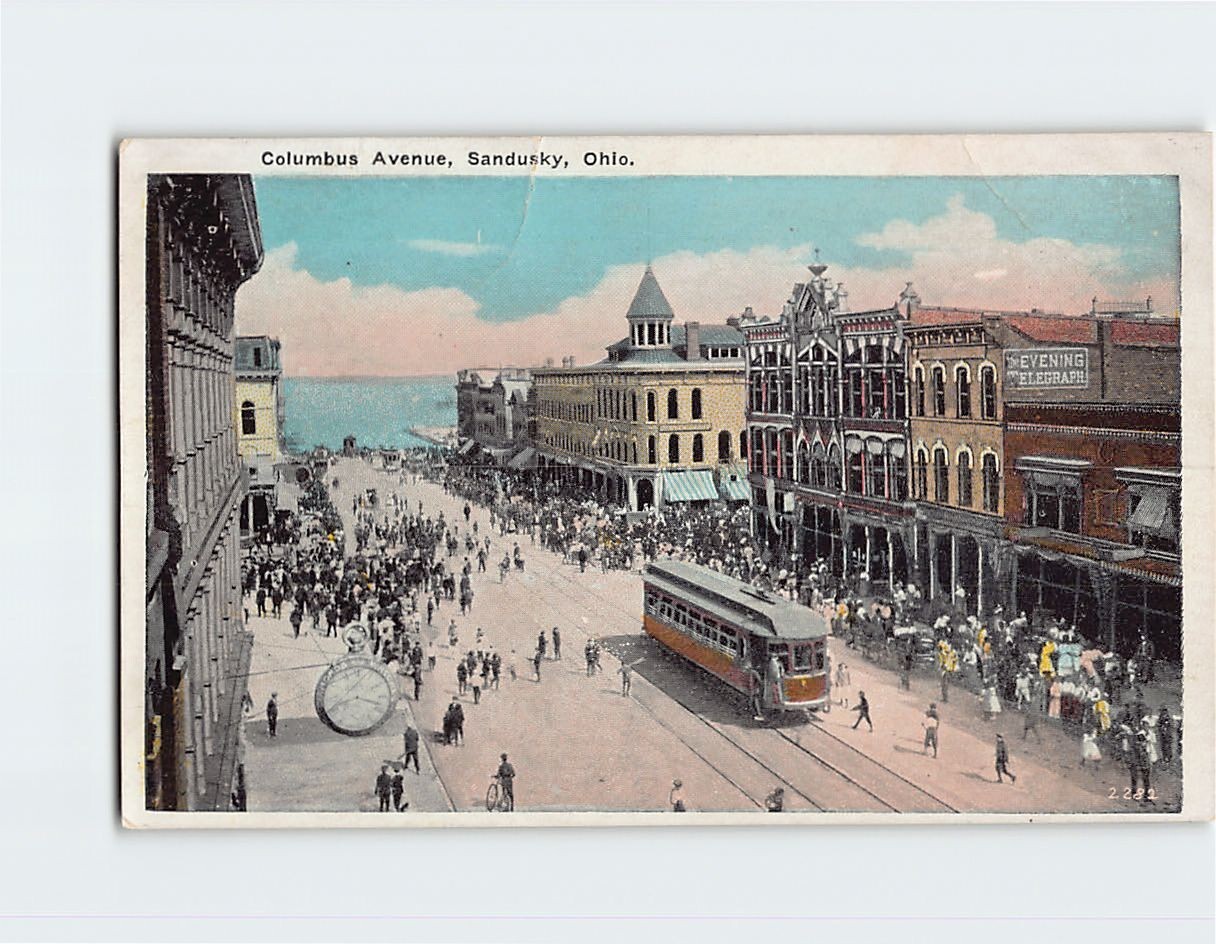 Postcard Columbus Avenue Sandusky Ohio USA