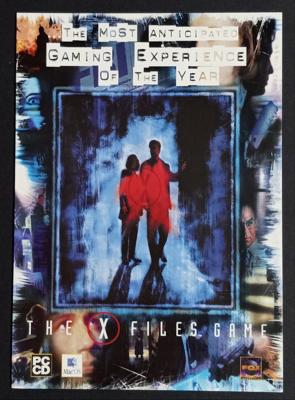 1998 The X-Files Game PC CD-ROM Mac CD-ROM Promo Postcard Not For Sale