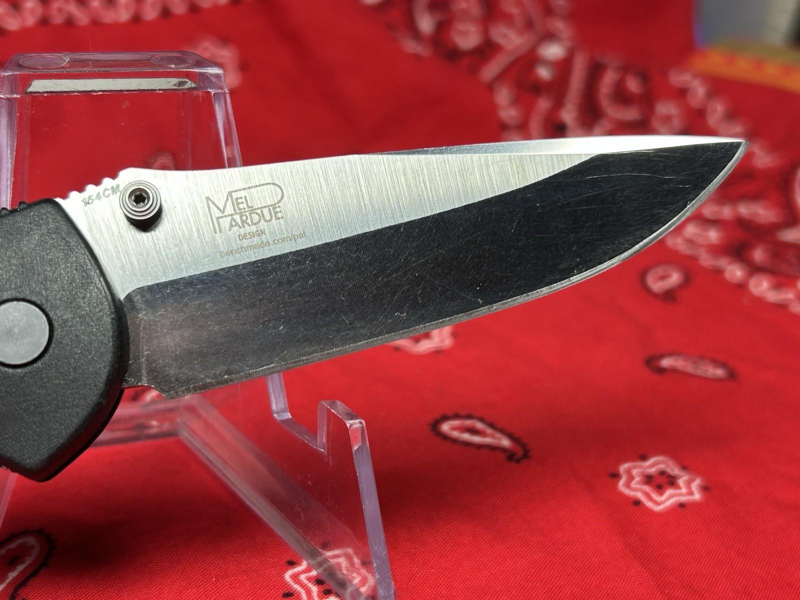 🔥 Nice Benchmade 551 Griptilian ( Not Mini) 154CM Steel Folding Pocket Knife👀