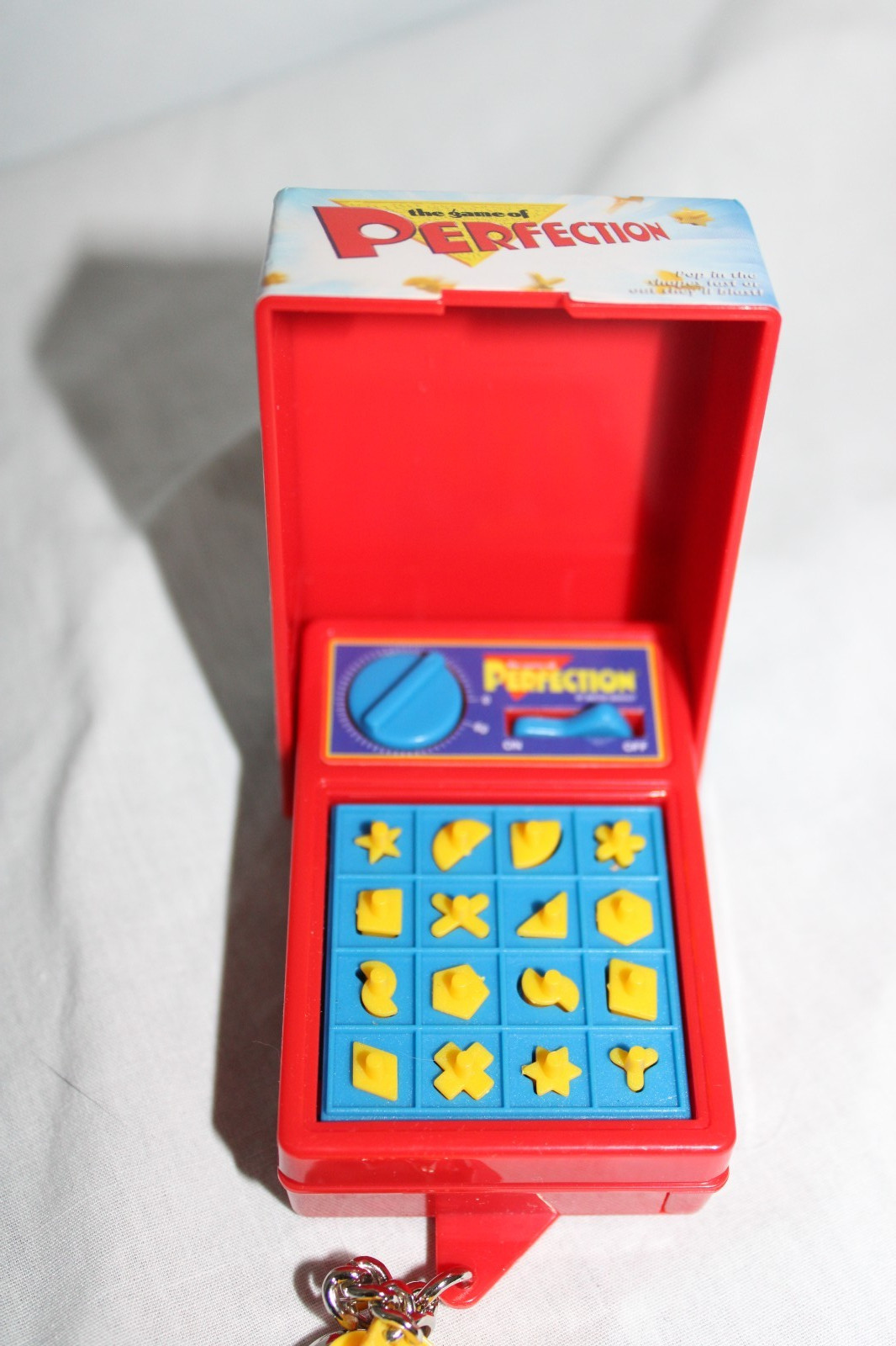 3 Mini Board Game Keychains, Perfection, Boggle, Monopoly