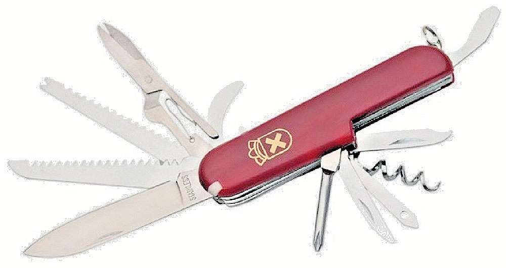 Swiss Army Type Scout Field Utility Camp Knife – 13 Function Multi-Tool – NEW