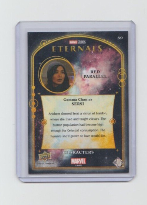 Marvel Upper Deck Eternals Gemma Chan Sersi Red Parallel Character Card #89