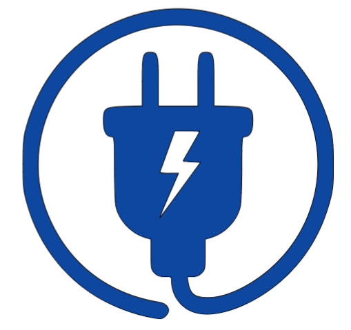 Vinyl Car Decal Sticker – Electric Power Plug Icon EV tesla Fuel Cap charger