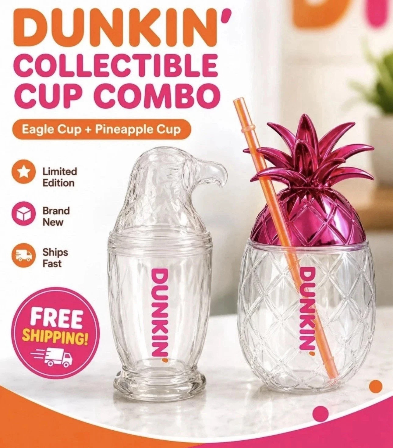 Dunkin Pineapple Cup And Eagle Cup Limited Edition 2026