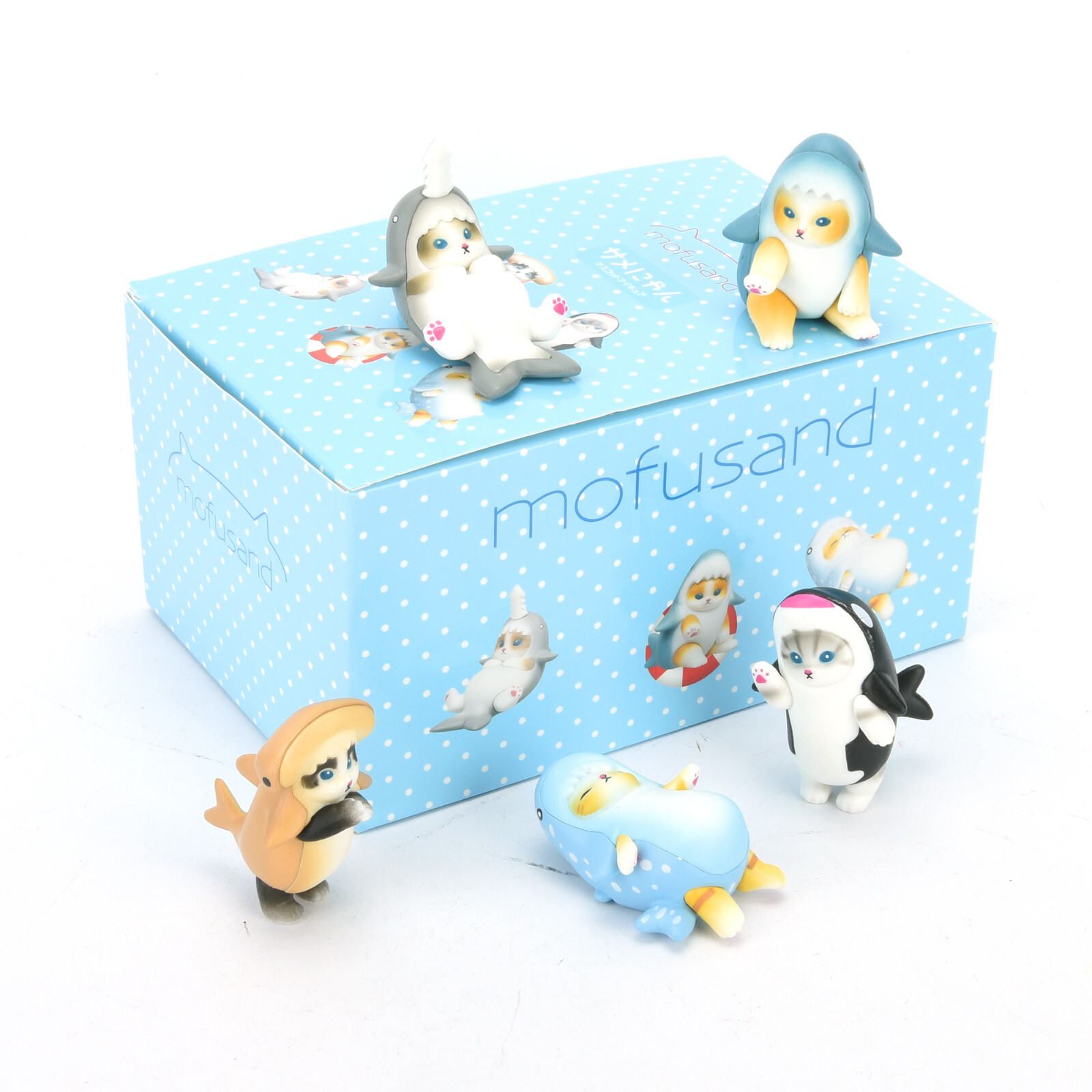 Mofusand Shark Cat Mascot Figure Blind Box Complete Set of 5 Types 2″ Gift Toys
