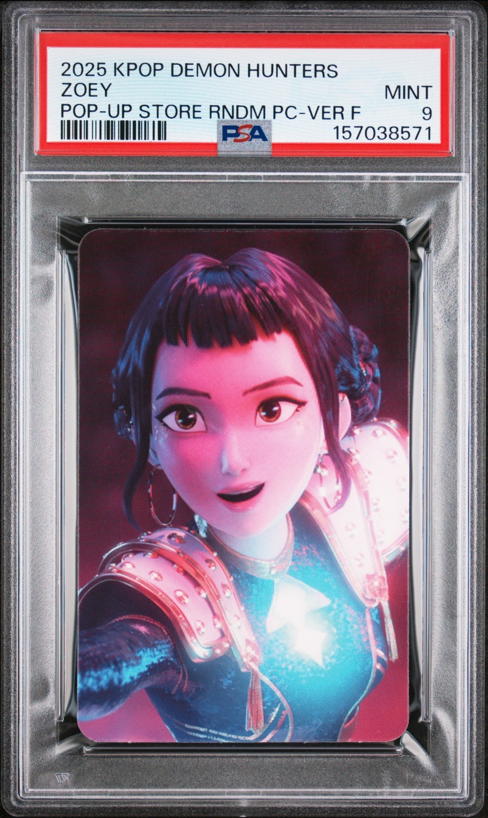 Zoey 2025 K-Pop Demon Hunters Seoul Pop-Up Store Version F PSA 9 Mint