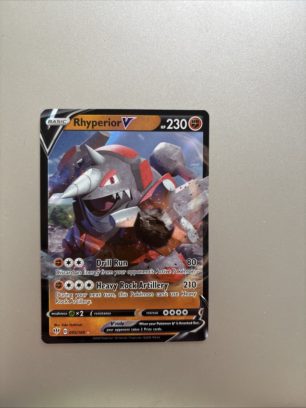 Pokémon TCG Rhyperior V Darkness Ablaze 095/189 Holo Ultra Rare Pokémon TCG