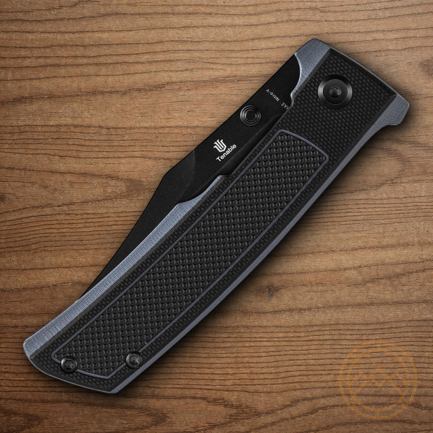 Tenable Knives Linerlock Bison Folding Knife 3.25 Nitro V Steel Blade G10 Handle