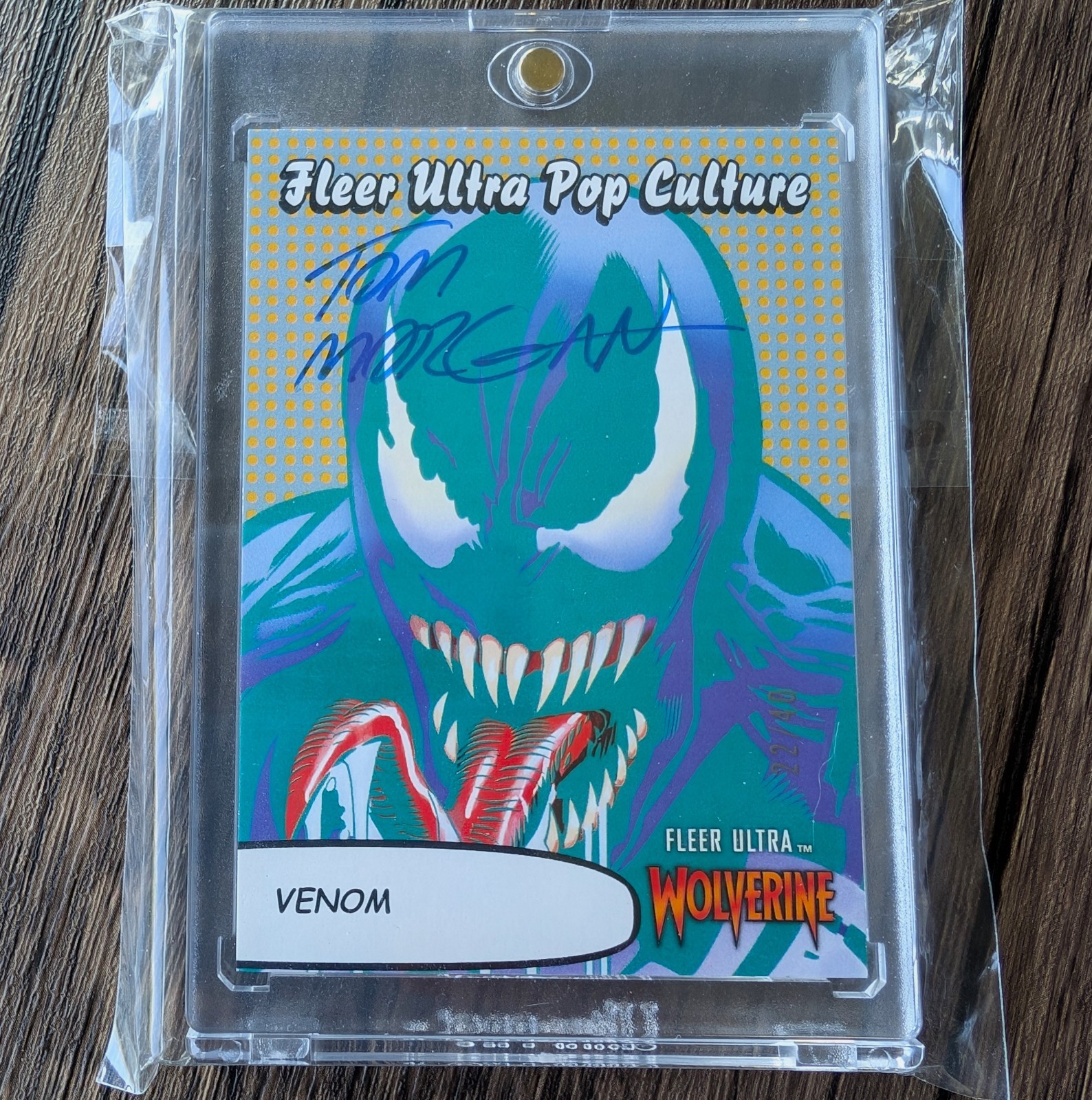 2023 Fleer Ultra Wolverine Pop Culture PC-36 Venom SIGNED Tom Morgan Auto /40 SP