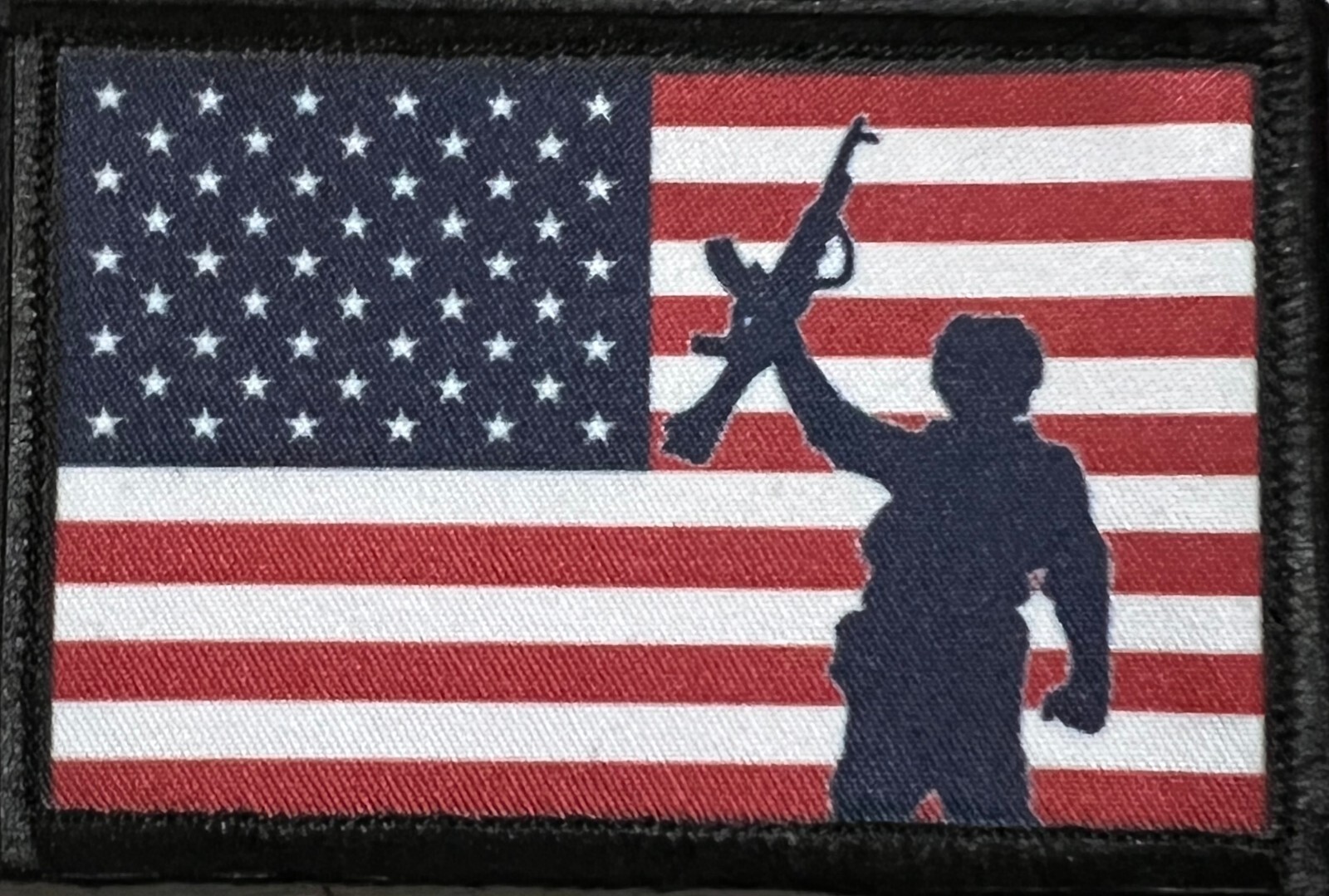 Never Half Ass Ron Swanson Morale Patch Funny Tactical Military USA Army