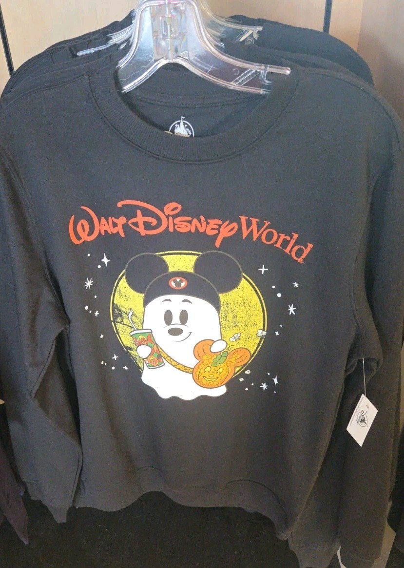 NWT!! 2026 Disney Parks Mickey Ghost Halloween Sweatshirt | Adult