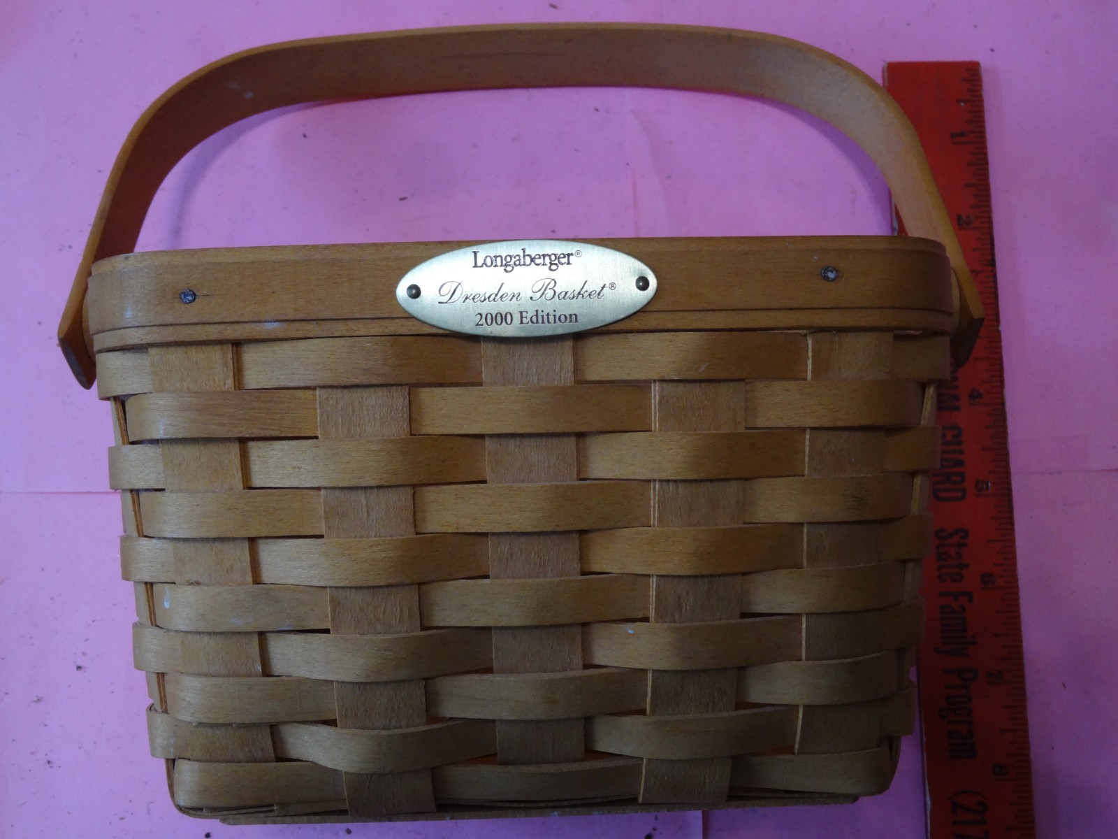Longaberger Basket Dresden Limited Tour Basket 2000 8″ x4.5″ x 5″ Vintage