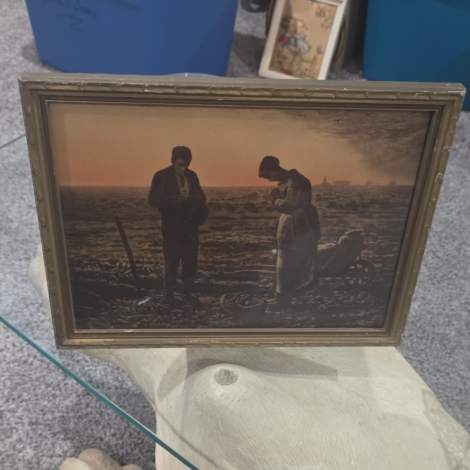 Antique Bronze Brown Wood Rectangular Picture Frame Less Than 10in Landscape
