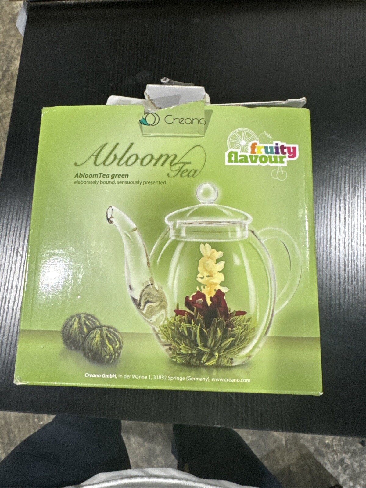 Blooming Tea Gift Set with Glass Teapot 17oz (500ml) – Green Tea Fruity Flavor 4
