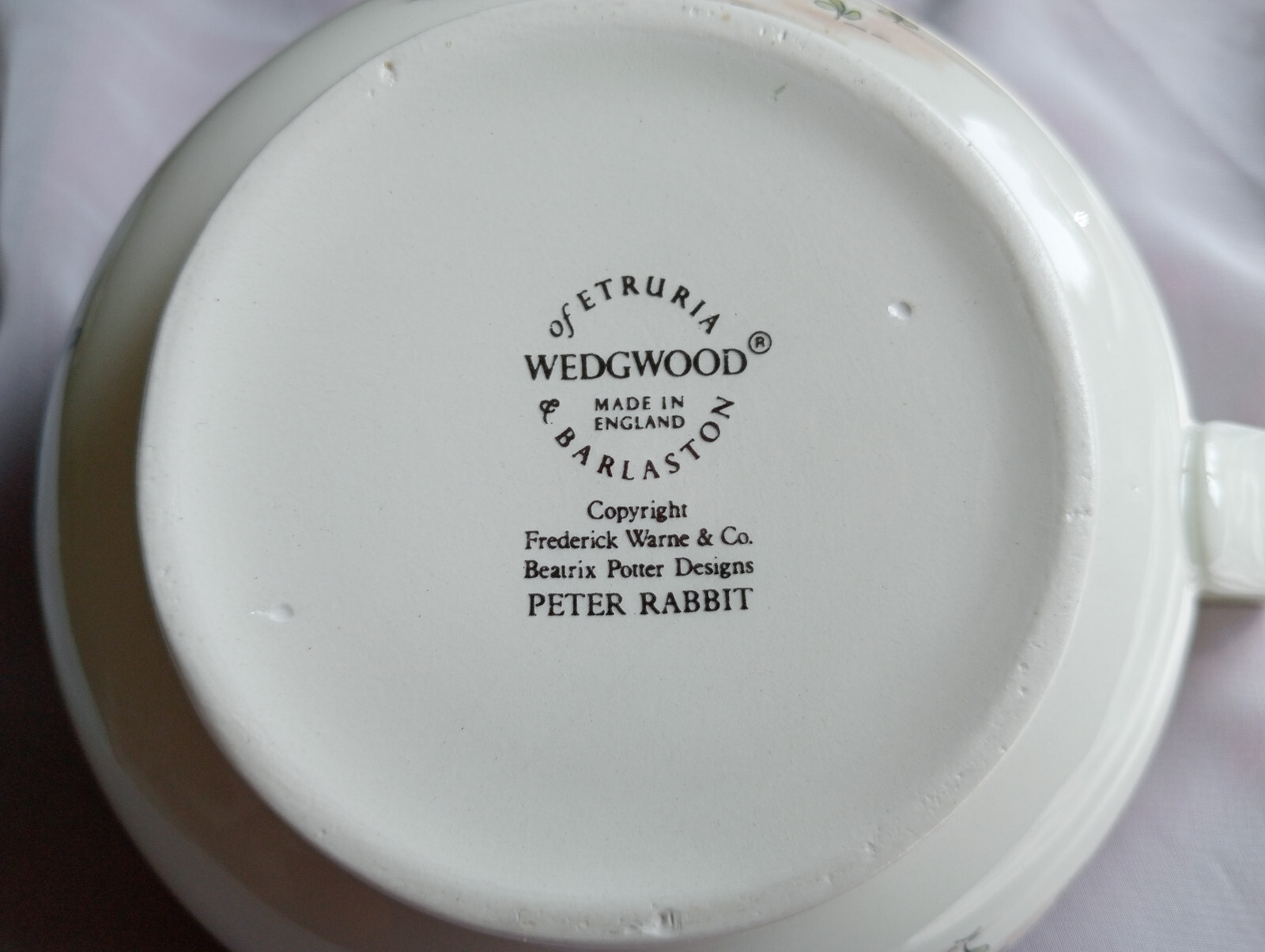 Beatrix Potter Peter Rabbit Wedgewood Ceramic Chamber Pot Child’s Potty