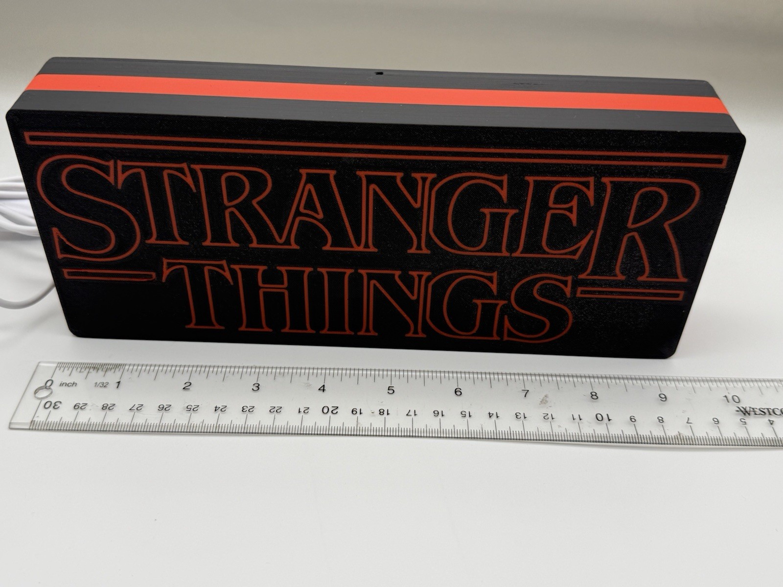 Light Up Stranger ThingsLed Light Up Decoration Sign Extra Large XL 9”-10” Wide