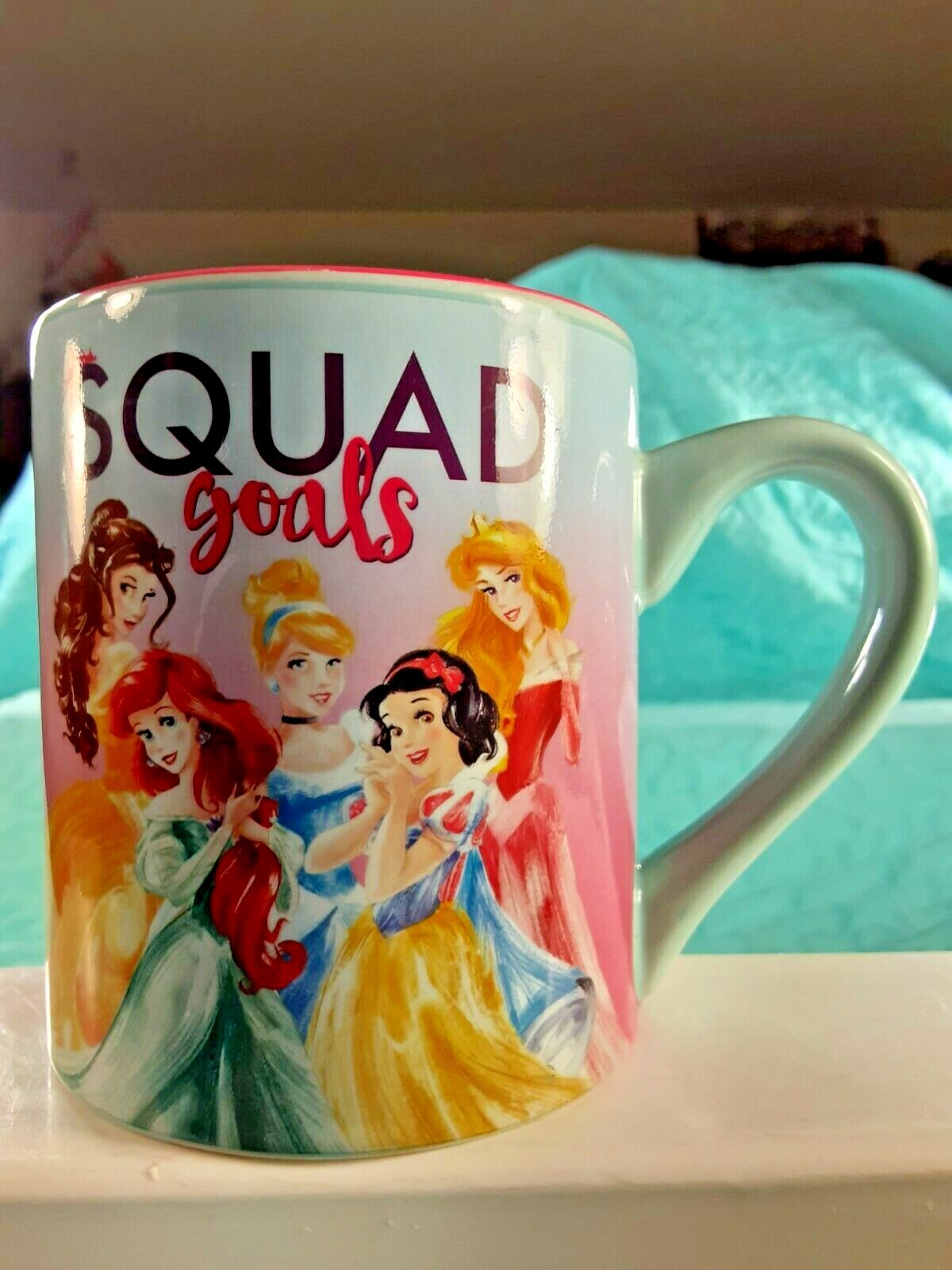 Disney Princess Mug 5 DISNEY PRINCESSES! Squad Goals 4″