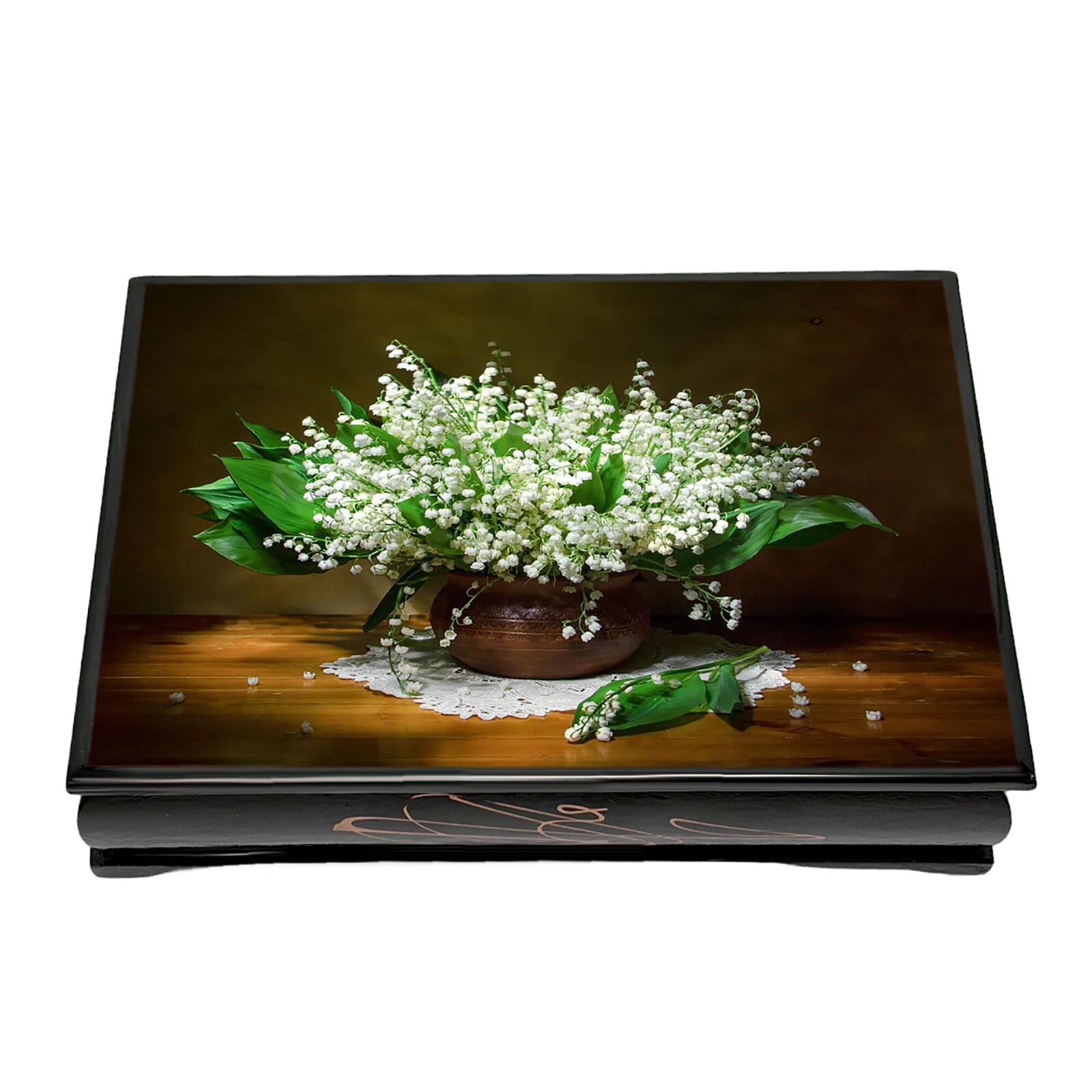 Lilies of the Valley Jewelry Box Trinket Box Floral Keepsake 4×6″