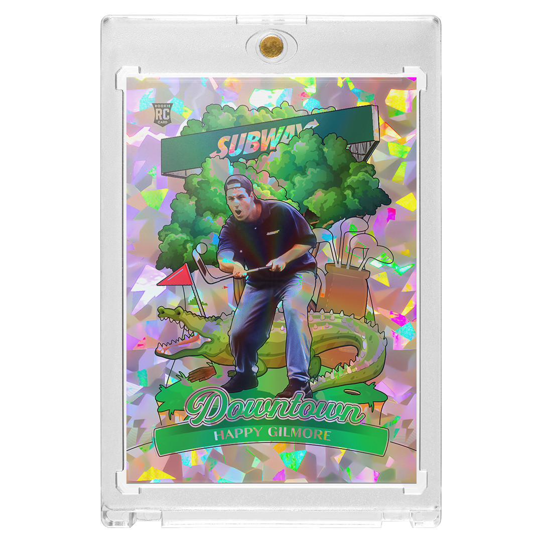 Custom Happy Gilmore Novelty Cracked Ice Holographic Downtown Golf Card